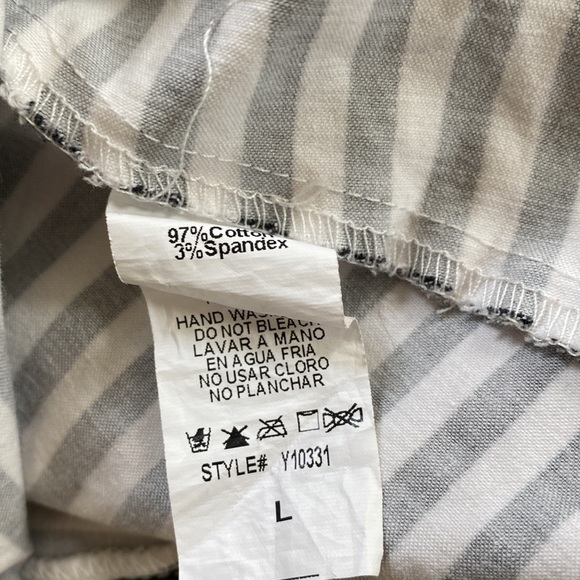 Lulus Black White Striped A‎ Line Pleated Skirt Large - Picture 5 of 5